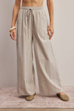 Forte Striped Cotton Wide-Leg Pants FP0019