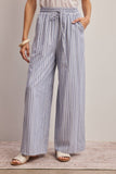 Forte Striped Cotton Wide-Leg Pants FP0019