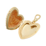 Studded Pearl Heart Locket Charm