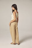 Textured Pleated Pants