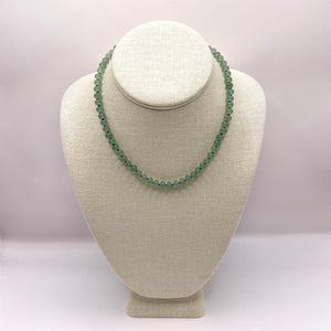 The Althea Green Aventurine Silk Knotted Necklace