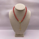The Althea Strawberry Quartz Silk Knotted Necklace