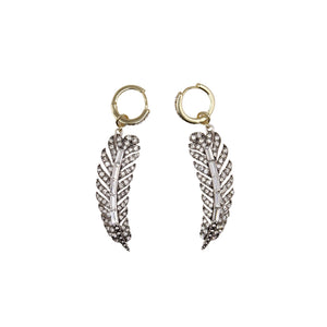 The Angel Feather Convertible Huggie Hoop
