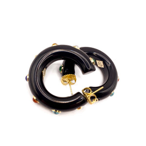 The Diana Gemstone Hoop Earrings