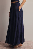 Forte Tiered Maxi Skirt FSK0015