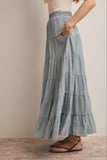 Forte Tiered Maxi Skirt FSK0015