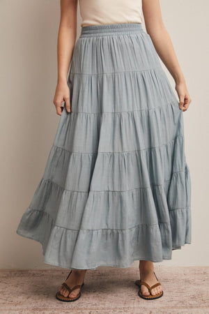 Forte Tiered Maxi Skirt FSK0015