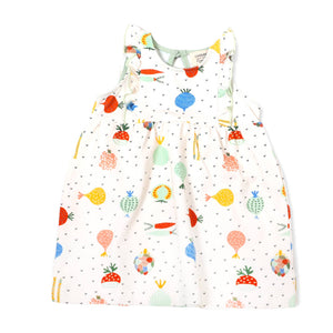 Veggie Ruffle Baby Dress + Bloomer SET (Organic Cotton)