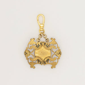 Victorian Glass Cameo with Amethyst Glass Filagree Frame Charm