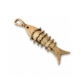 Vintage 1970's 14k Gold Plated Articulated Lucky Fish Charm