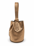 Volta Atelier Gold Lizard-Embossed Leather Bag