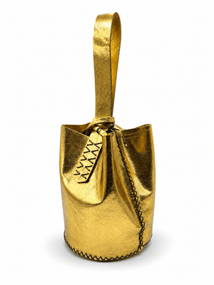 Volta Atelier Gold wristlet bag