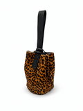 Volta Atelier Leopard Print Wristlet Bag