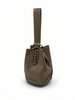 Volta Atelier Olive Distressed Leather Wristlet Bag