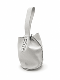 Volta Atelier white leather wristlet bag