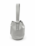 Volta Atelier white leather wristlet bag