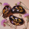 Women's Milk Thistle Hair Claw Dark Brown and Gold Acetate