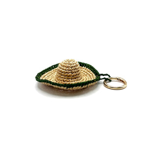 Zanatany Raffia Mini Hat Keyring