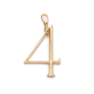 Plaza Number Charm #4 Large