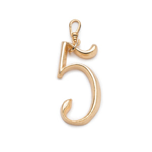 Plaza Number Charm #5 Large
