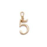 Plaza Number Charm #5 Small