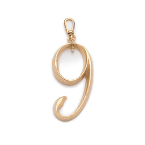 Plaza Number Charm #9 Large