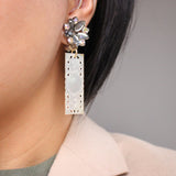 Vintage and Antique Clip-On Mother of Pearl Ave Earrings