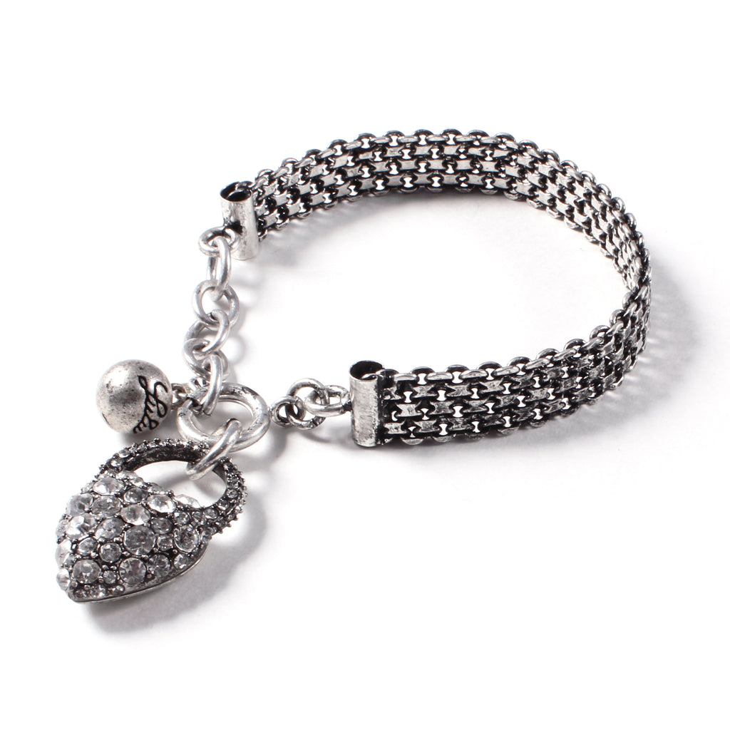Nina Crystal Heart Charm Bracelet