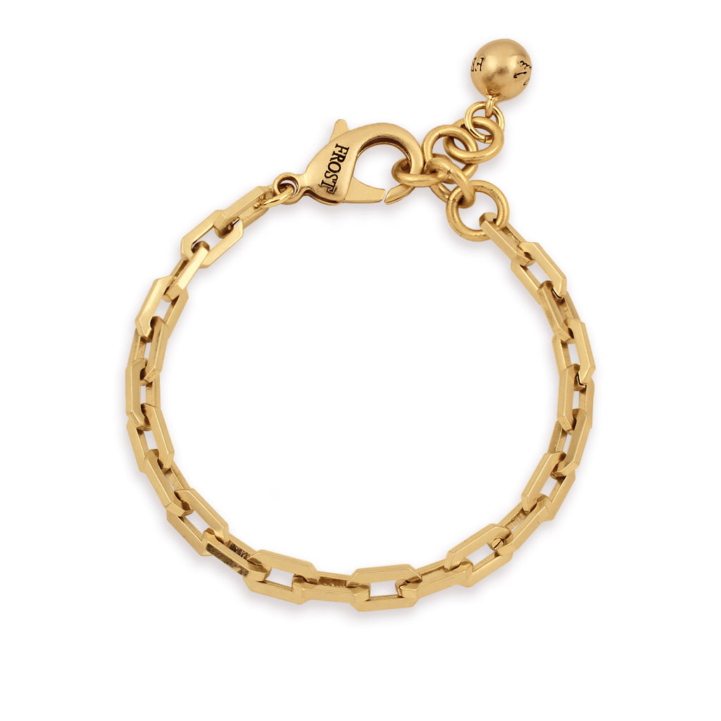 Plaza Edge Link Chain Bracelet Base - Gold