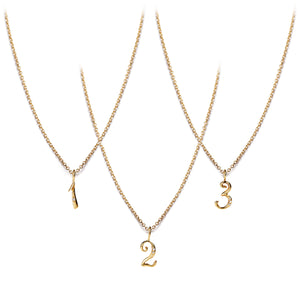 Code Number Diamond Necklace 18K Gold