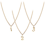 Code Number Diamond Necklace 18K Gold