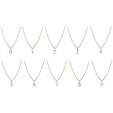 Code Number Diamond Necklace 18K Gold