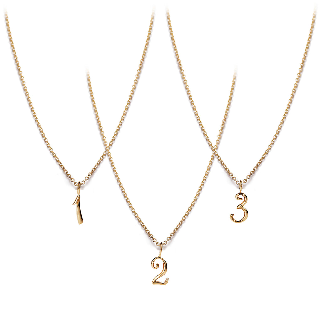 Lulu Frost Code Number Necklace Yellow Gold 14KT