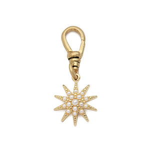 Electra Star Charm - Gold & Pearl