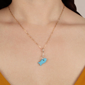 Frost Fine Turquoise Sardine Charm