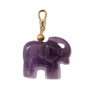 Frost Fine Amethyst Elephant Charm
