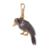 Frost Fine Black Spinel Raven Charm