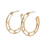 Frost Fine 14 Karat Gold Vermeil or Solid 14 Karat Gold Division Hoop