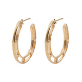 Frost Fine 14 Karat Gold Vermeil or Solid 14 Karat Gold Division Hoop