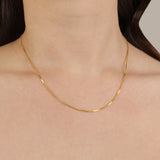 Frost Fine Box Chain 18" - Yellow Gold