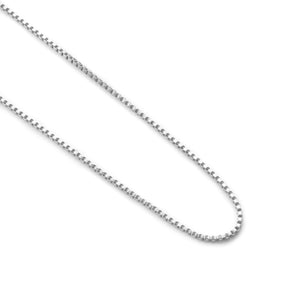 Frost Fine Box Chain 18" - White Gold
