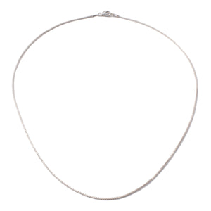 Frost Fine Box Chain 18" - White Gold