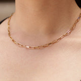 Plaza Rectangle Link Necklace Base - Gold