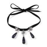 Starry Blue Goldstone Velvet Choker