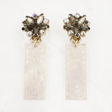 Vintage and Antique Clip-On Mother of Pearl Ave Earrings