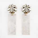 Vintage and Antique Clip-On Mother of Pearl Ave Earrings