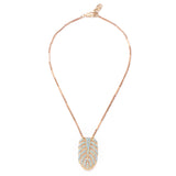 Hibiscus Pendant Necklace - Turquoise