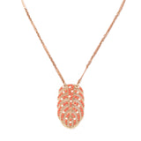 Hibiscus Pendant Necklace - Coral