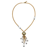 Glitter Dome Tassel Necklace