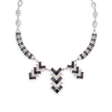 Lola Art Deco Glass Crystal Necklace